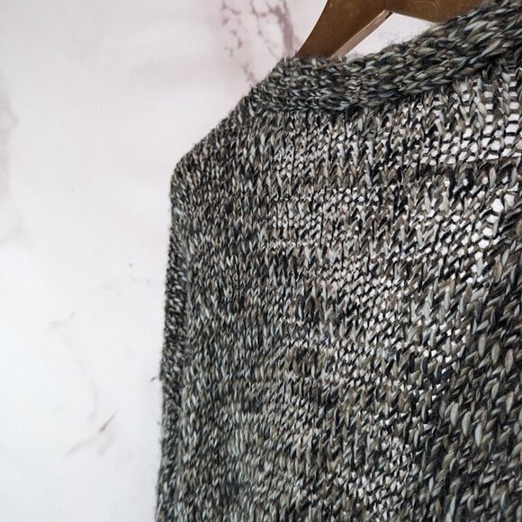 J Jill Cardigan Womens Medium Gray Midi Long Duster Button Sweater Wool Alpaca - Picture 6 of 11